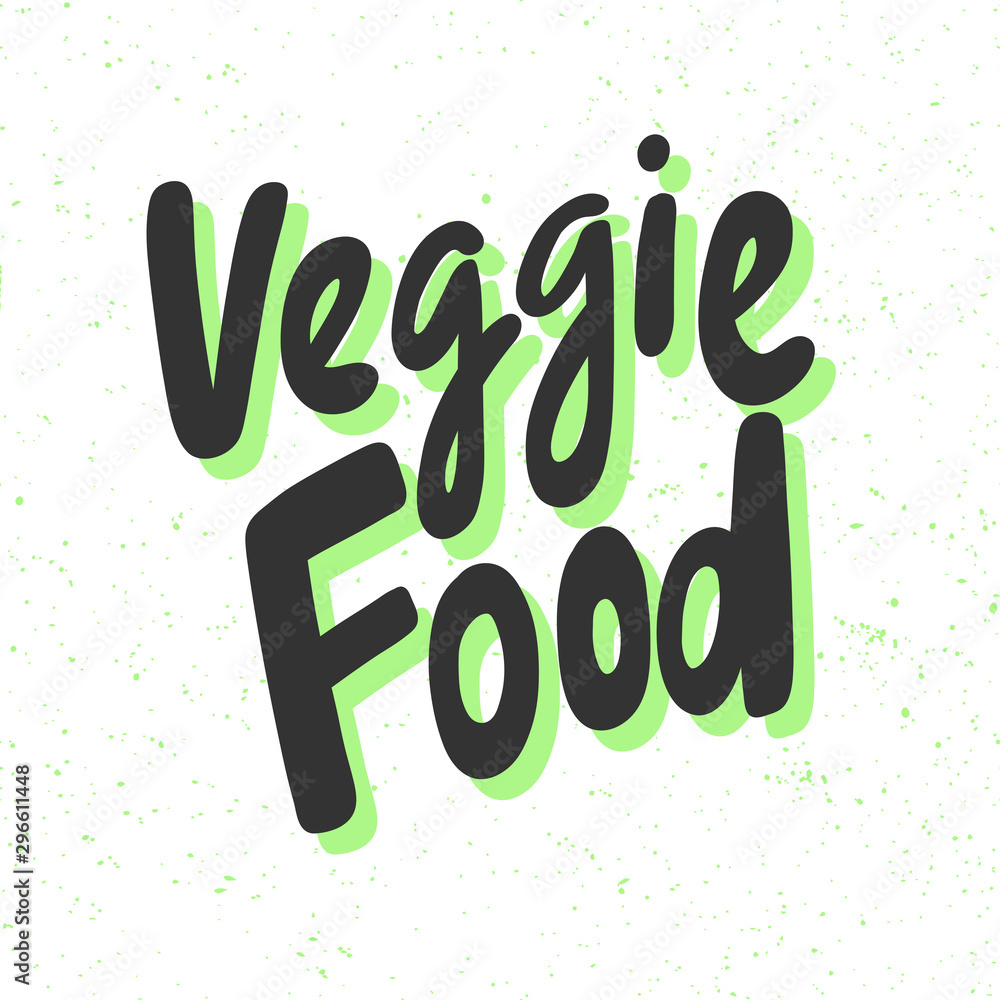 Veggie food. Green eco bio sticker for social media content. Vector hand drawn illustration design. Veggie food. Green eco bio sticker for social media content. Vector hand drawn illustration design.