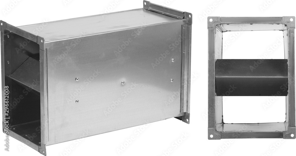 Industrial ventilation parts isolated on white background Industrial ventilation parts isolated on white background