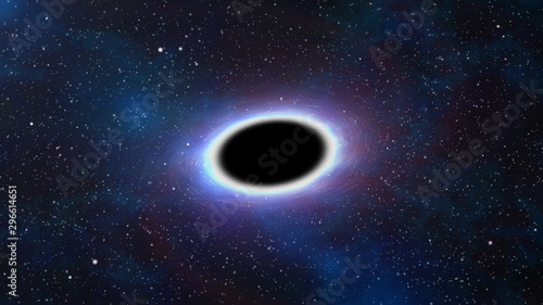 A massive black hole in space
