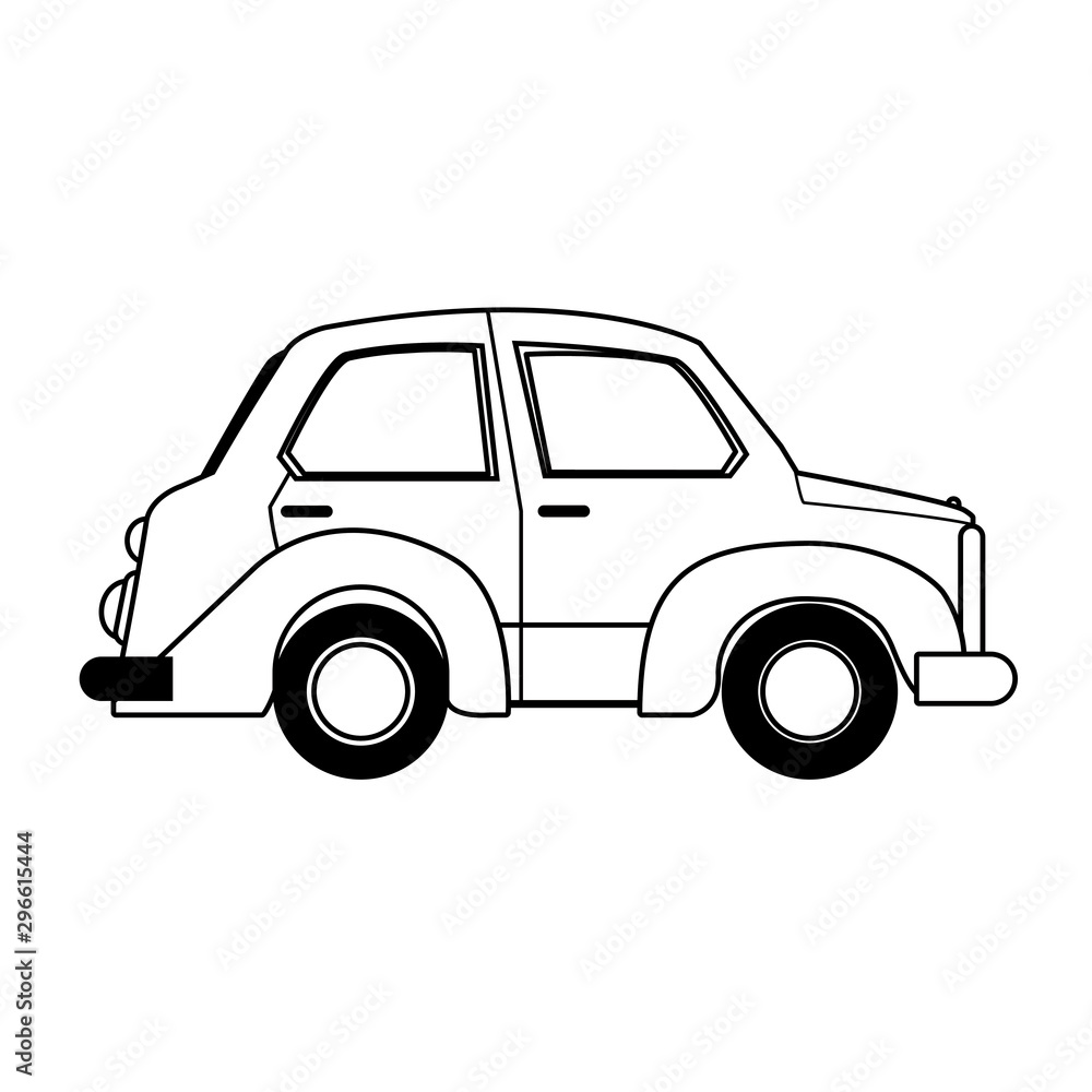 classic car icon, flat design