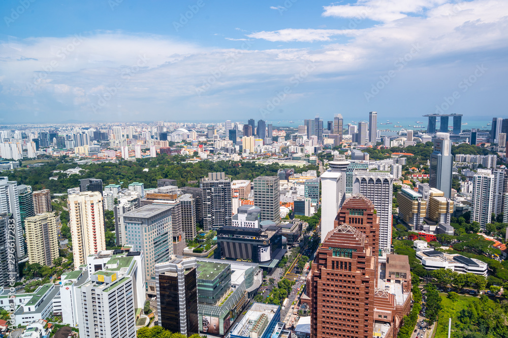 Obraz premium Panorama of the skyline of Singapore