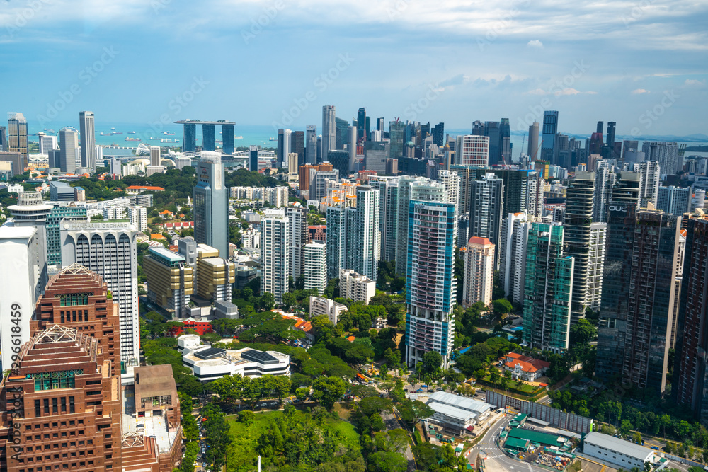 Obraz premium Panorama of the skyline of Singapore