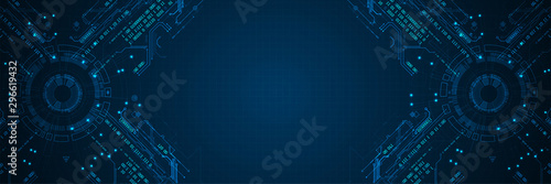 Abstract technology concept. Circuit board, high computer color background. Vector illustration