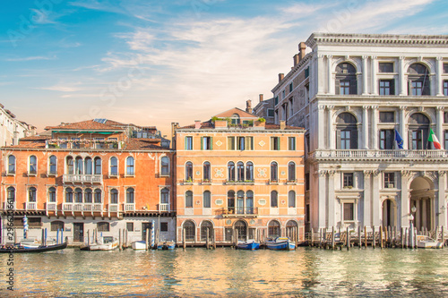 Beautiful view of the Venetian canals in Venice, Italy