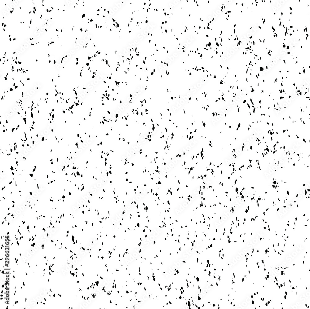 Obraz premium Small uneven spots and particles of debris. Abstract vector texture. Distressed uneven background. Grunge texture overlay with fine grains isolated on white background. Vector illustration. EPS10.