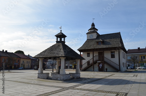 Obraz na płótnie Miasto Pilica - Rynek, powiat zawierciański, Polska w salonie