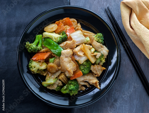 Εκτύπωση καμβά Szechuan Chicken Chinese Vegetables
