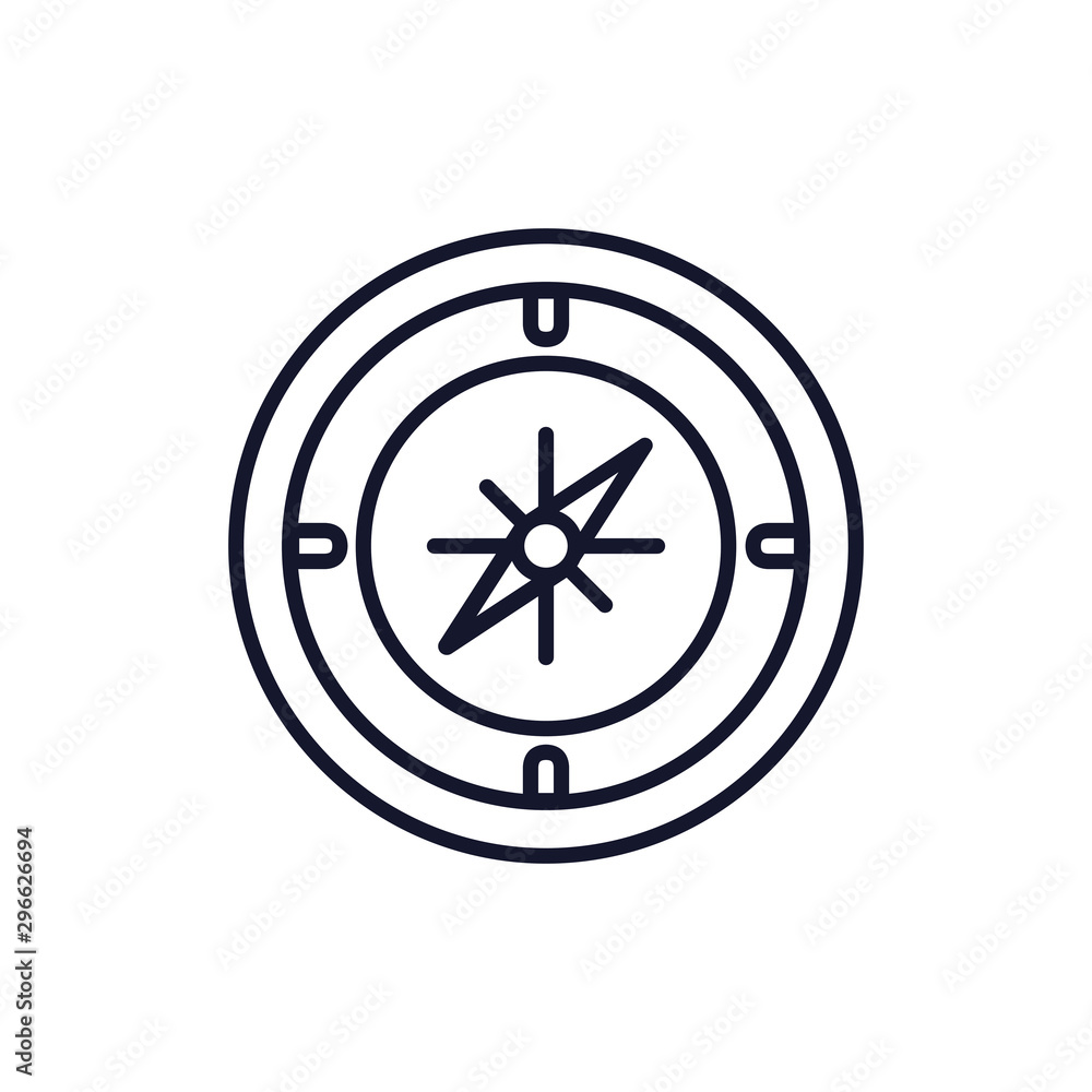 Isolated compass icon line vector design