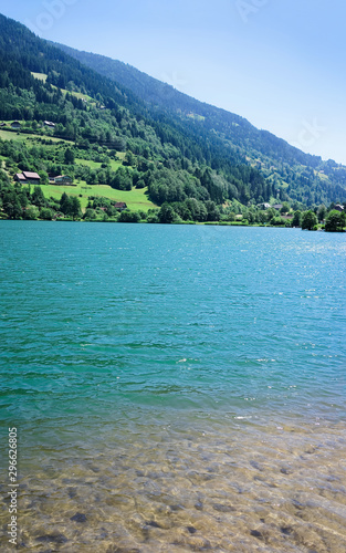 Panorama of lake Field am See of Carinthia at Austria