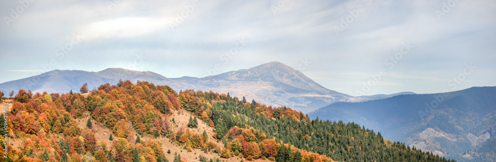 Autumn day in the Carpathian mountains