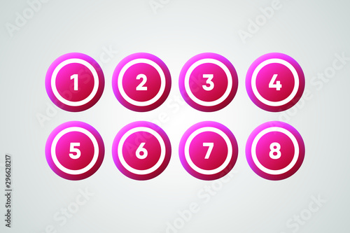 Pink Bingo Balls Vector Illustration