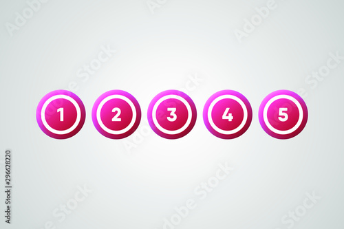 Pink Bingo Balls Vector Illustration