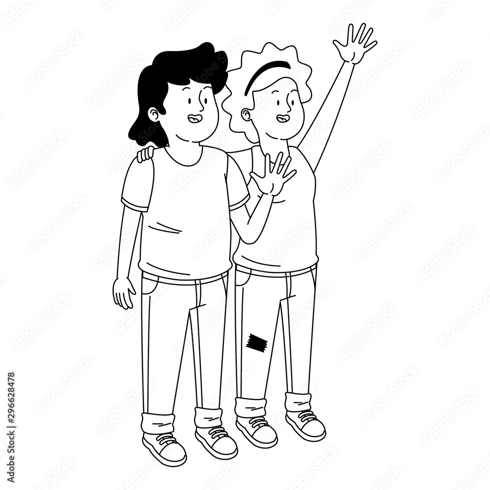 teen girls happy and wearing casual clothes teen girls happy and wearing casual clothes