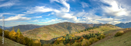 Autumn day in the Carpathian mountains