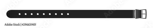 Vector black silicon waterproof wristband or bracelet with closing watch mechanism. Hand entrance access control suitable for sport, swimming pool, aquapark and identification isolated on white.