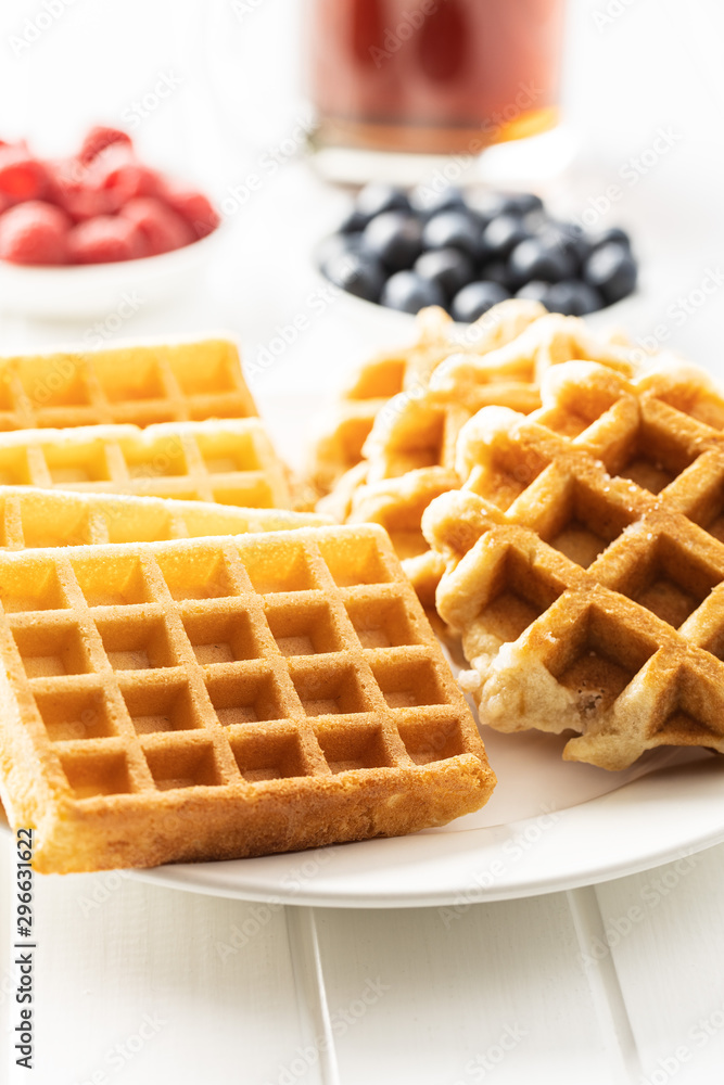 Tasty sweet waffles. Tasty sweet waffles.