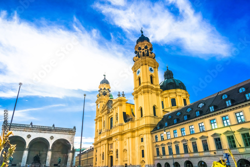 View on Theatiner Church of St. Cajetan in Munich, Germany © streetflash