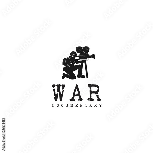 war documentary silhouette logo