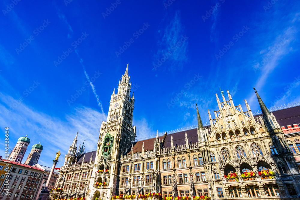 View on Town hall in downtown Munich, Germany