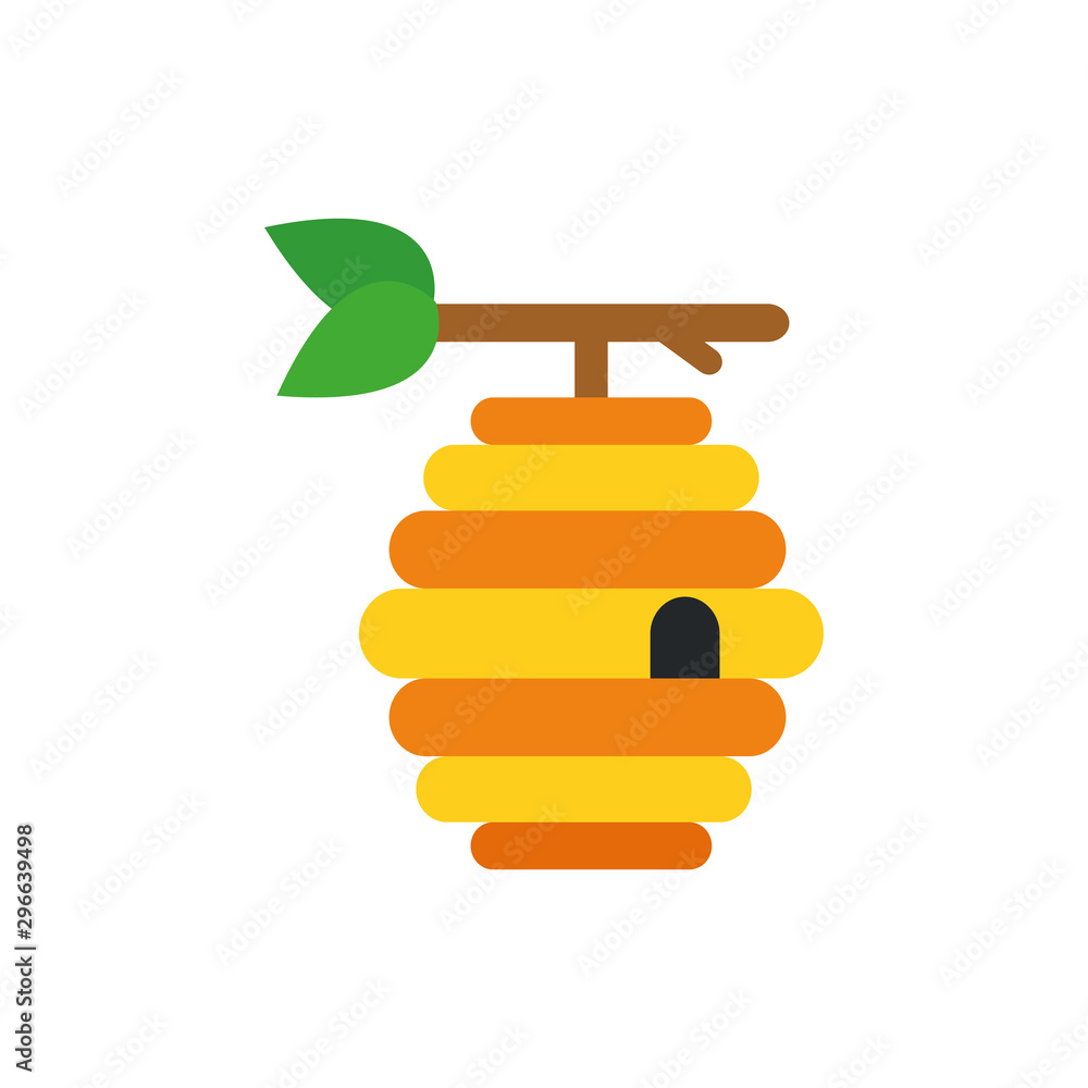 Isolated honeycomb icon flat vector design Isolated honeycomb icon flat vector design