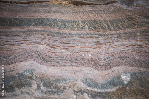 Earth cross section with historical rock layers