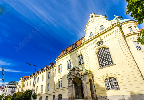 View on old residential buildings in Bogenhausen Munich, Germany