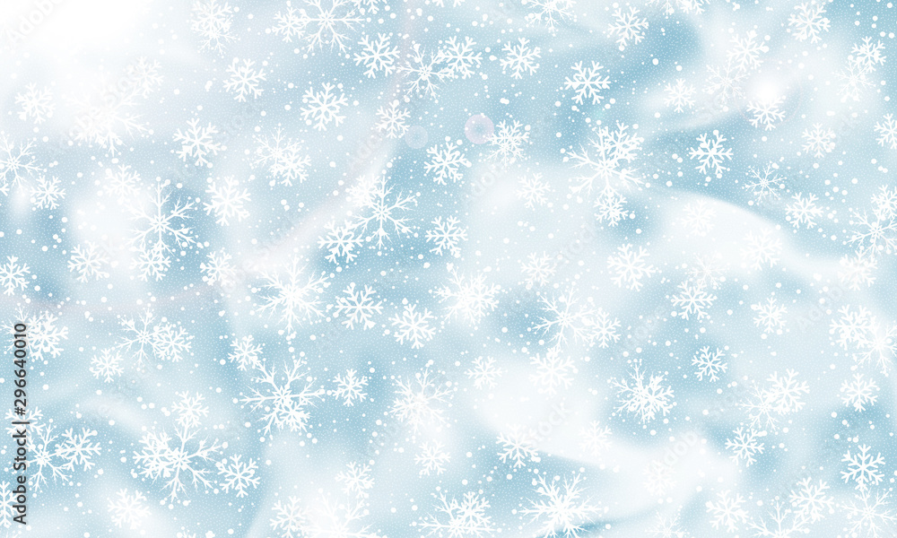 Falling snow background. Vector illustration