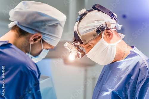 Obraz na plátně Process of surgery operation using medical equipment
