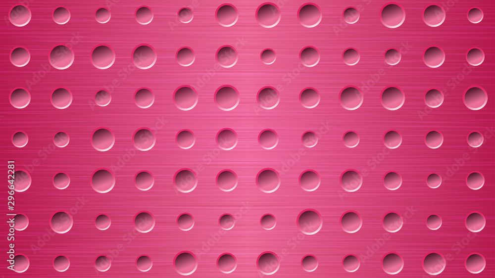Abstract metal background with holes in bright red colors Abstract metal background with holes in bright red colors
