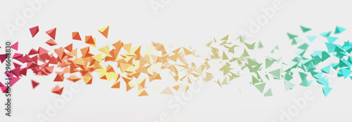 Fotografia Abstract 3d rendering of colorful fragment that spread to the front
