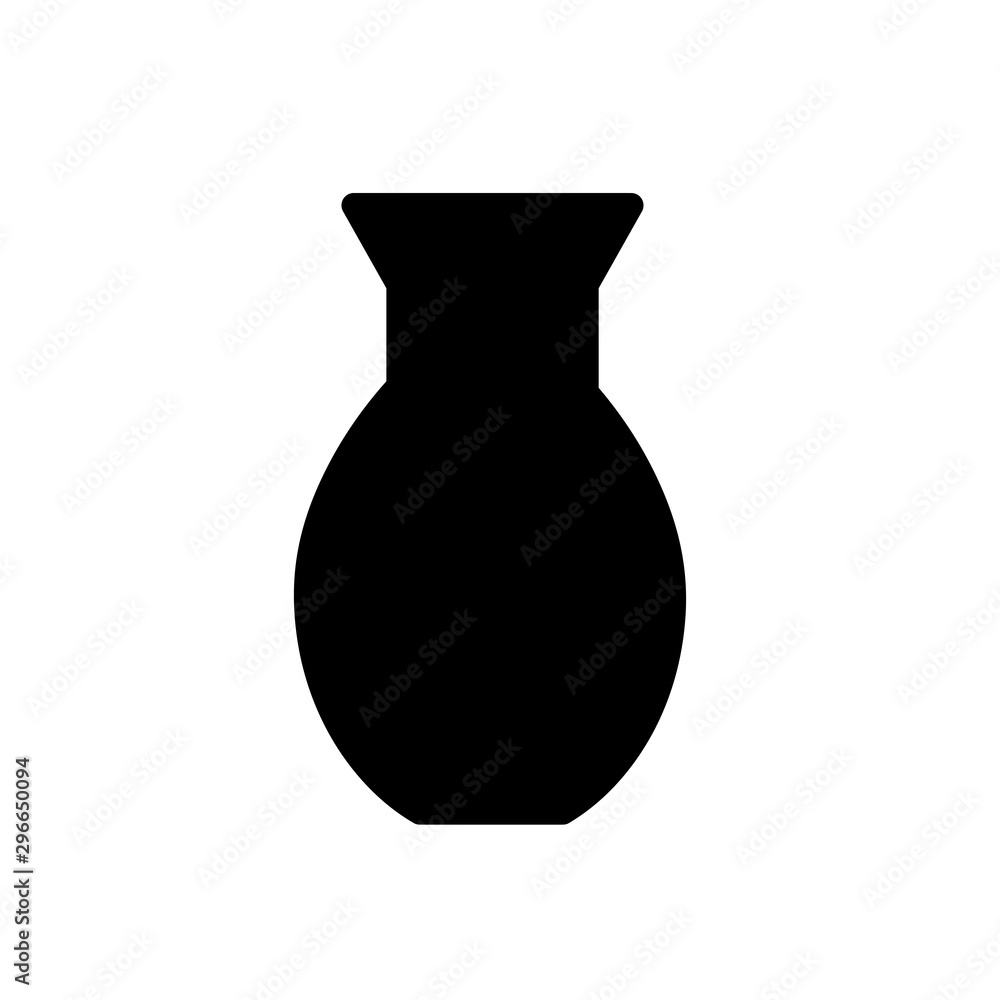 Vase icon in flat style isolated on grey background. For your design, logo. Vector illustration. Vase icon in flat style isolated on grey background. For your design, logo. Vector illustration.
