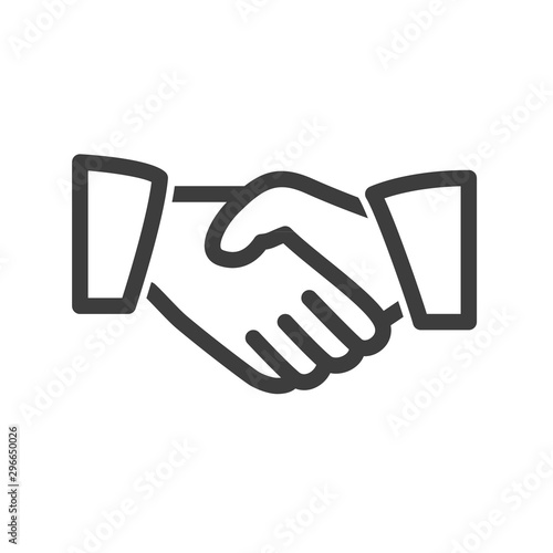 Agreement Handshake line icon symbol