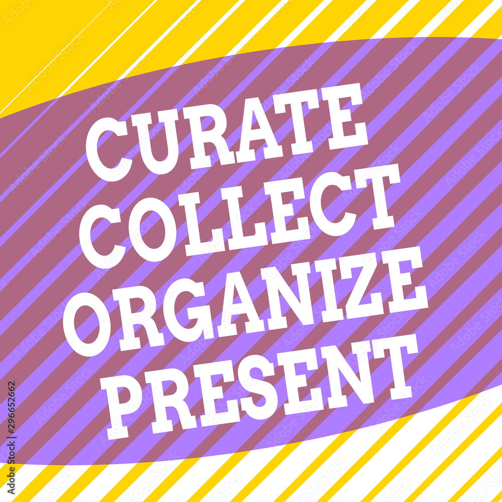 Conceptual hand writing showing Curate Collect Organize Present. Concept meaning Pulling out Organization Curation Presenting Square rectangle paper sheet load with full of pattern theme Conceptual hand writing showing Curate Collect Organize Present. Concept meaning Pulling out Organization Curation Presenting Square rectangle paper sheet load with full of pattern theme