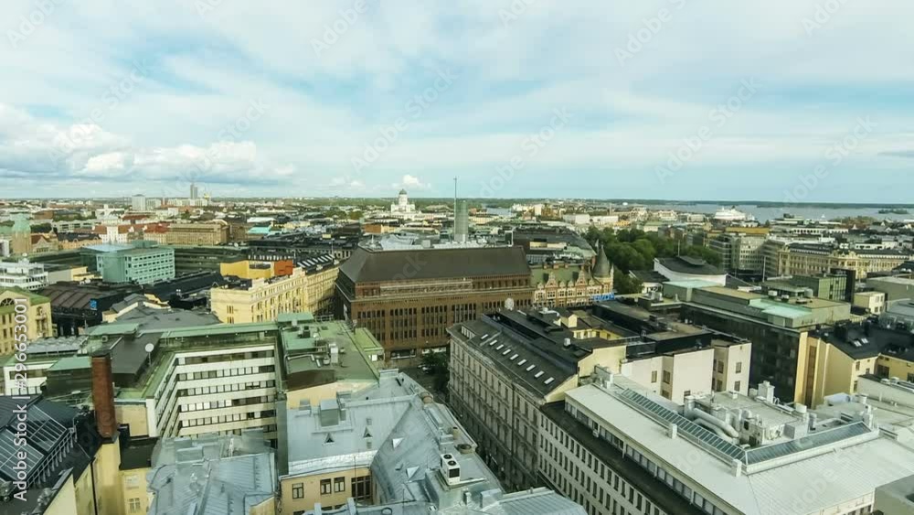 Panoramic aerial view of Helsinki city, capital of Finland. Time Lapse. FullHD video Panoramic aerial view of Helsinki city, capital of Finland. Time Lapse. FullHD video