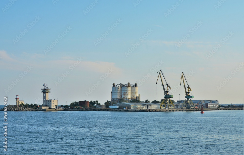 cranes in Mangalia harbor - Romania