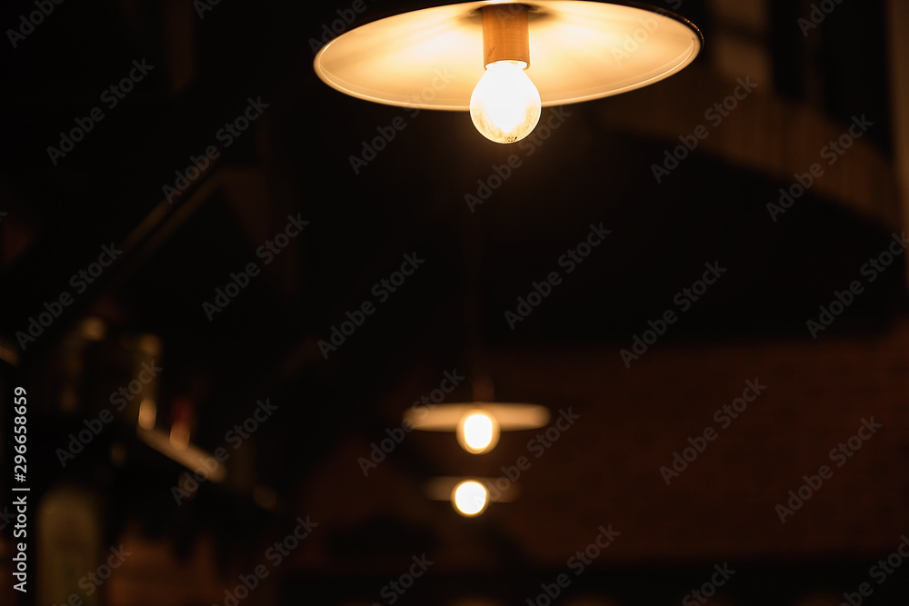 Light bulbs in a dark room Light bulbs in a dark room
