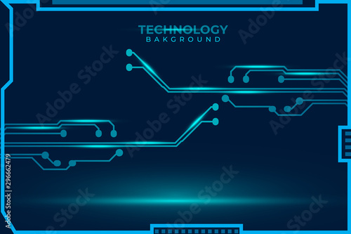 Abstract futuristic digital technology background. Circuit board design background. Vector illustration eps 10.  W