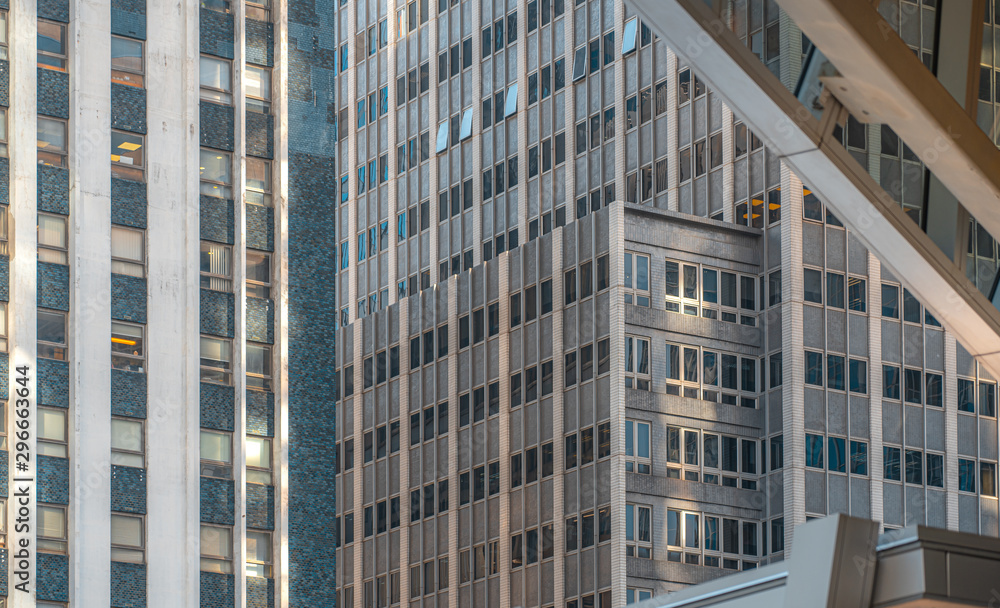 Obraz premium Modern office building close up in Hong Kong