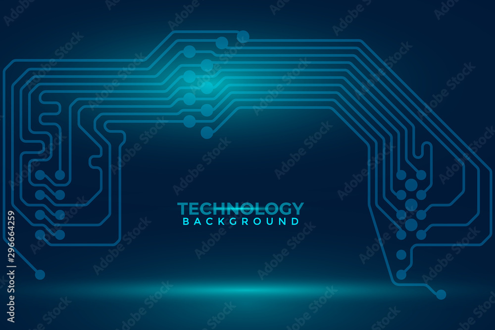 Abstract futuristic digital technology background. Circuit board design background. Vector illustration eps 10.  W
