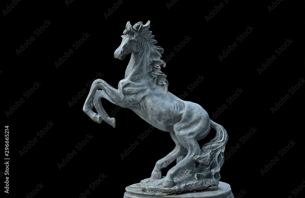 Fototapeta Posąg konia to skok Aby dotrzeć do mety lub zwycięstwa