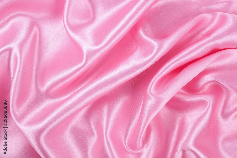 Fototapeta premium Pink satin luxury cloth texture, fabric for background