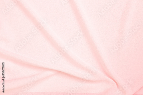 Abstract waving pink fabric texture background, blank waving pink fabric pattern background