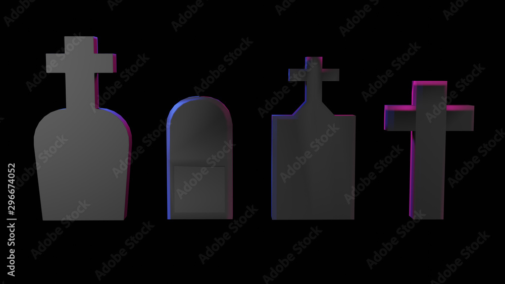 Fototapeta premium 3D rendering Cross Halloween