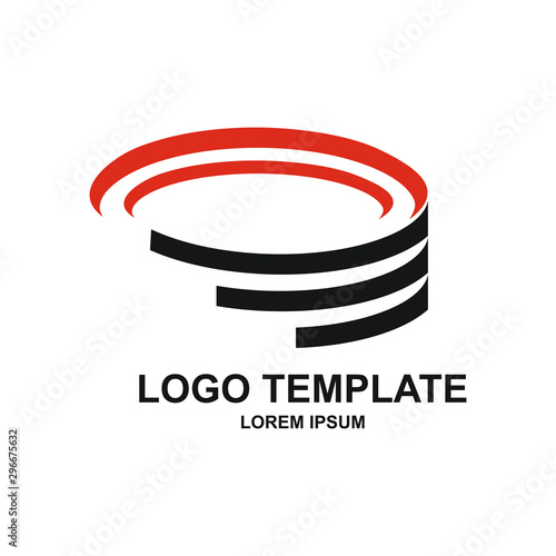 Red Arena, Colosseum Icon Vector Logo design