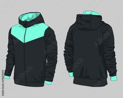 Sports jacket design winter sweater vector hoodie