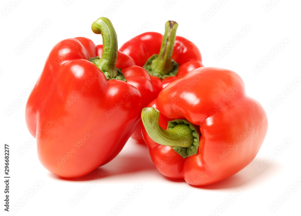fresh bell pepper (capsicum) on white background fresh bell pepper (capsicum) on white background