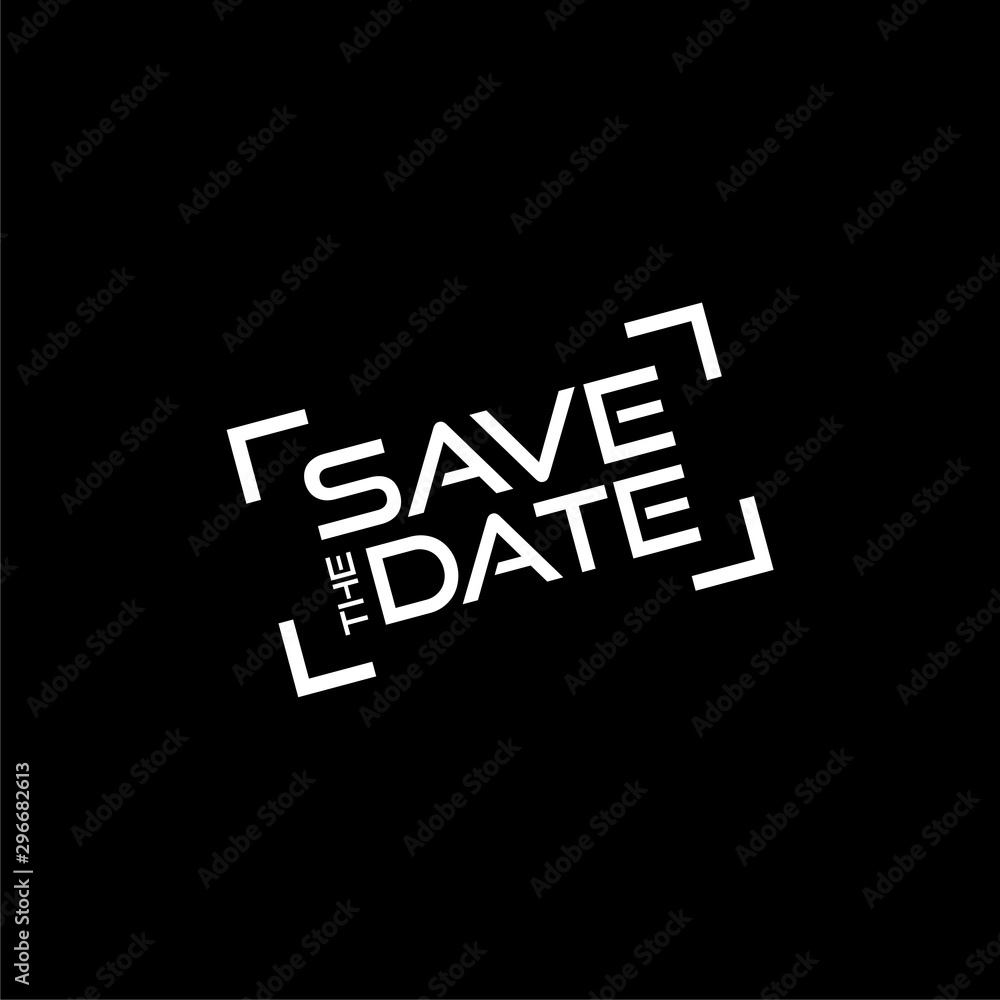 Save The Date Black Background