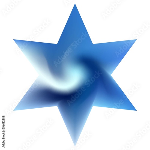 Colorful background in the form of hexagram.