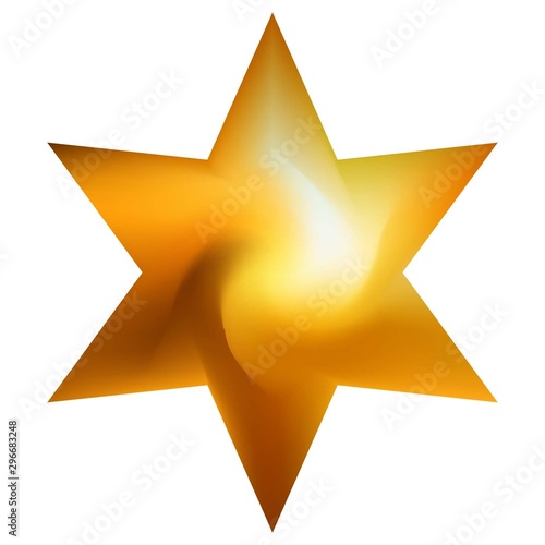 Gradient background in the form of hexagram.