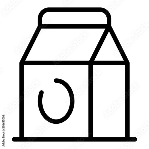 Food paper bag icon. Outline food paper bag vector icon for web design isolated on white background